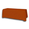 8' Blank Solid Color Polyester Table Throw - Burnt Orange